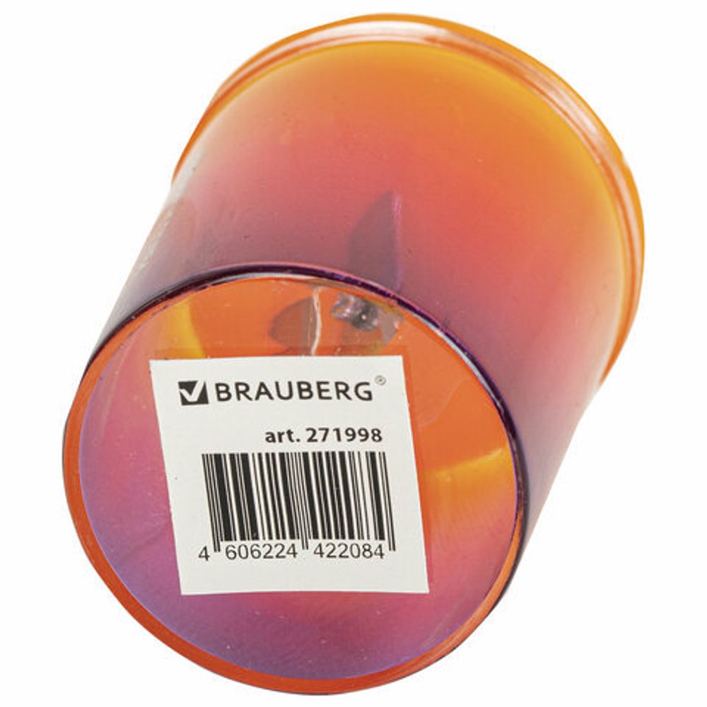 Точилка для классических и утолщенных карандашей BRAUBERG "Grade", 2 отверстия, с контейнером, 271998