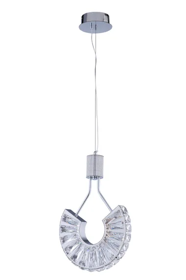 Светильник подвесной светодиодный NewRgy 6019R/10W CHROME+CLEAR, 10 Вт, хромированный и прозрачный