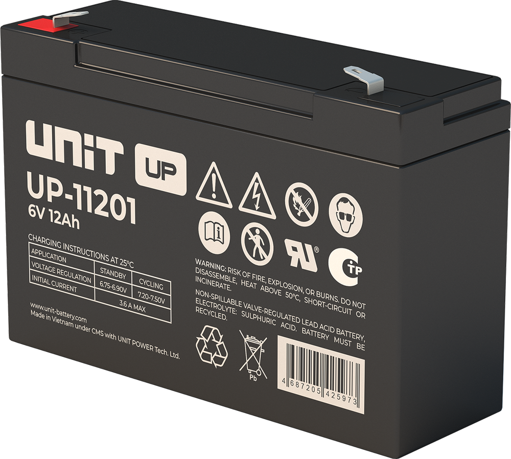 Аккумулятор UNIT UP-11201 ( 12Ач / 6В ) AGM