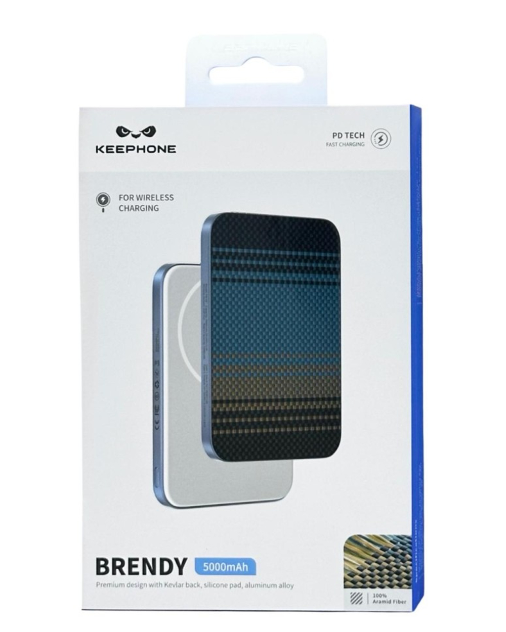 Powerbank магнитный с MagSafe Keephone Brendy 5000mAh синий