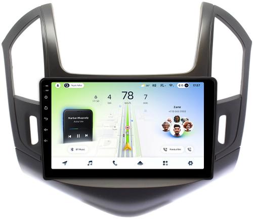 Магнитола для Chevrolet Cruze 1 2012-2015 (рамка черная) - Teyes CC4L-DTS монитор 9" IPS, Android 14, Быстрая, Snapdragon 662, CarPlay, 4G SIM-слот