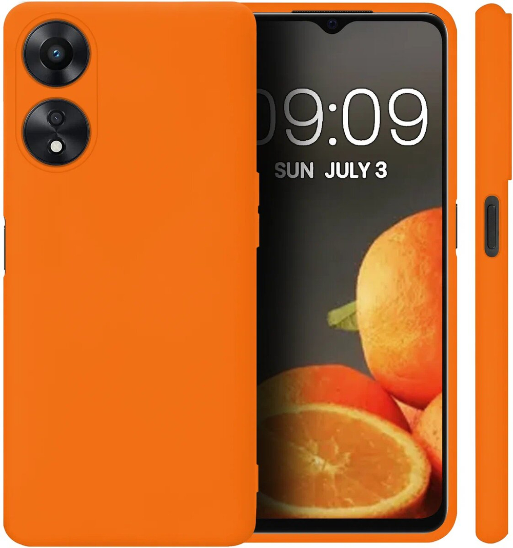 Мягкий Soft Touch чехол из силикона для OPPO A78 5G с бархатной подкладкой