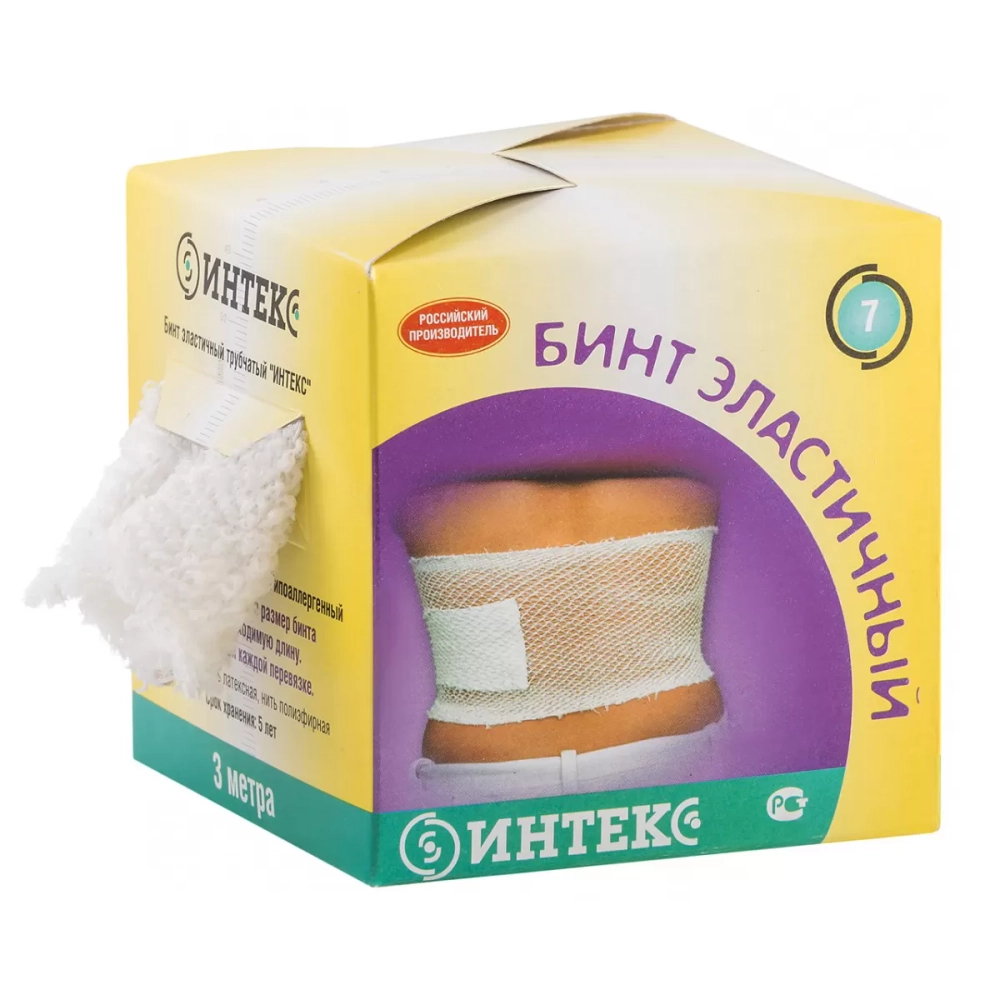 Бинт трубчатый медицинский Интекс №7 3 м 6 см