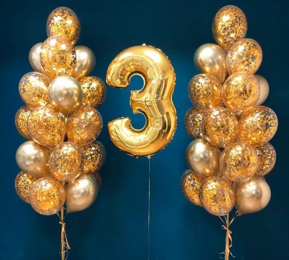 Композиция из шаров №34 (цифра на выбор)