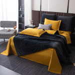 КПБ на резинке Сатин Velvet Premium с Одеялом VPR006, Евро, 4 наволочки, простынь 140*200*25