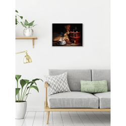 Картина на стекле, 40х30 см, Крепкий кофе, WB-02-105-02