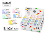 Ластик 4*2*1см. прямоугольный "Pastel" ПВХ, ассорти 5 цветов (Mazari)