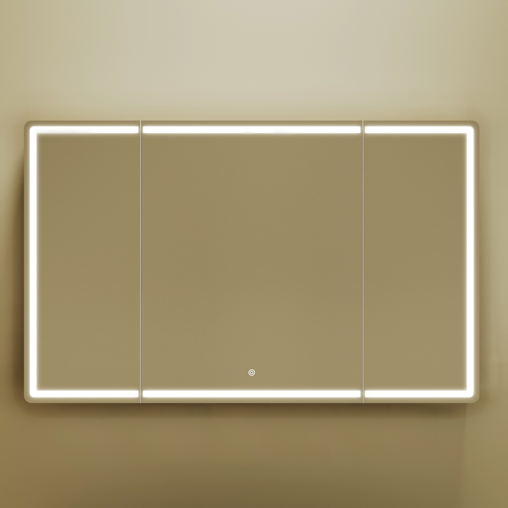 Зеркальный шкаф Sancos Mirror 1190x150х740 мм, с LED подсветкой, арт. MI120ECH
