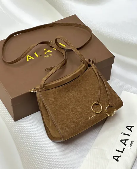 Сумка ALAIA LE CLICK ИЗ НУБУКА