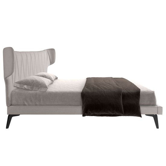 Кровать 7160/GC1801 Angel Cerda из светло-серой ткани 180x200
