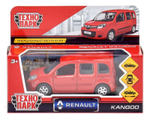 Модель ин. мет. "Renault Kangoo" 12см, открыв. двери, красный, коробка KANGOO-RD (Технопарк)