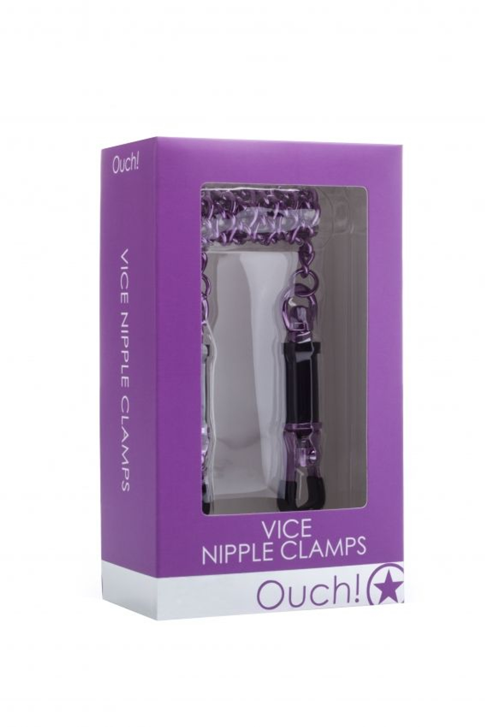 Фиолетовые зажимы для сосков Vice Nipple Clamps (Цвет: фиолетовый)