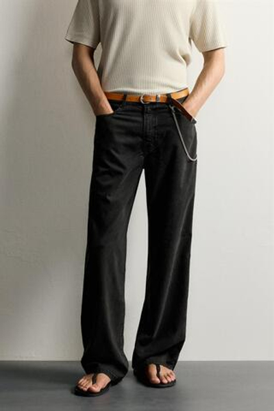 БРЮКИ STRAIGHT FIT ИЗ ЛИОЦЕЛЛА И ХЛОПКА — ZARA