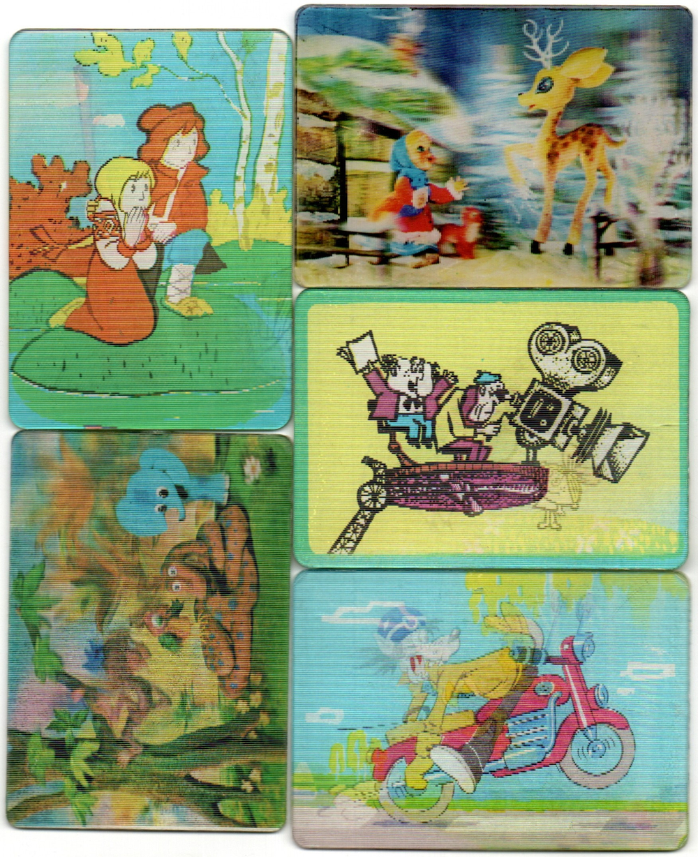 № 40 Набор из 5 стерео Календариков. Мультфильмы СССР 1980 г.