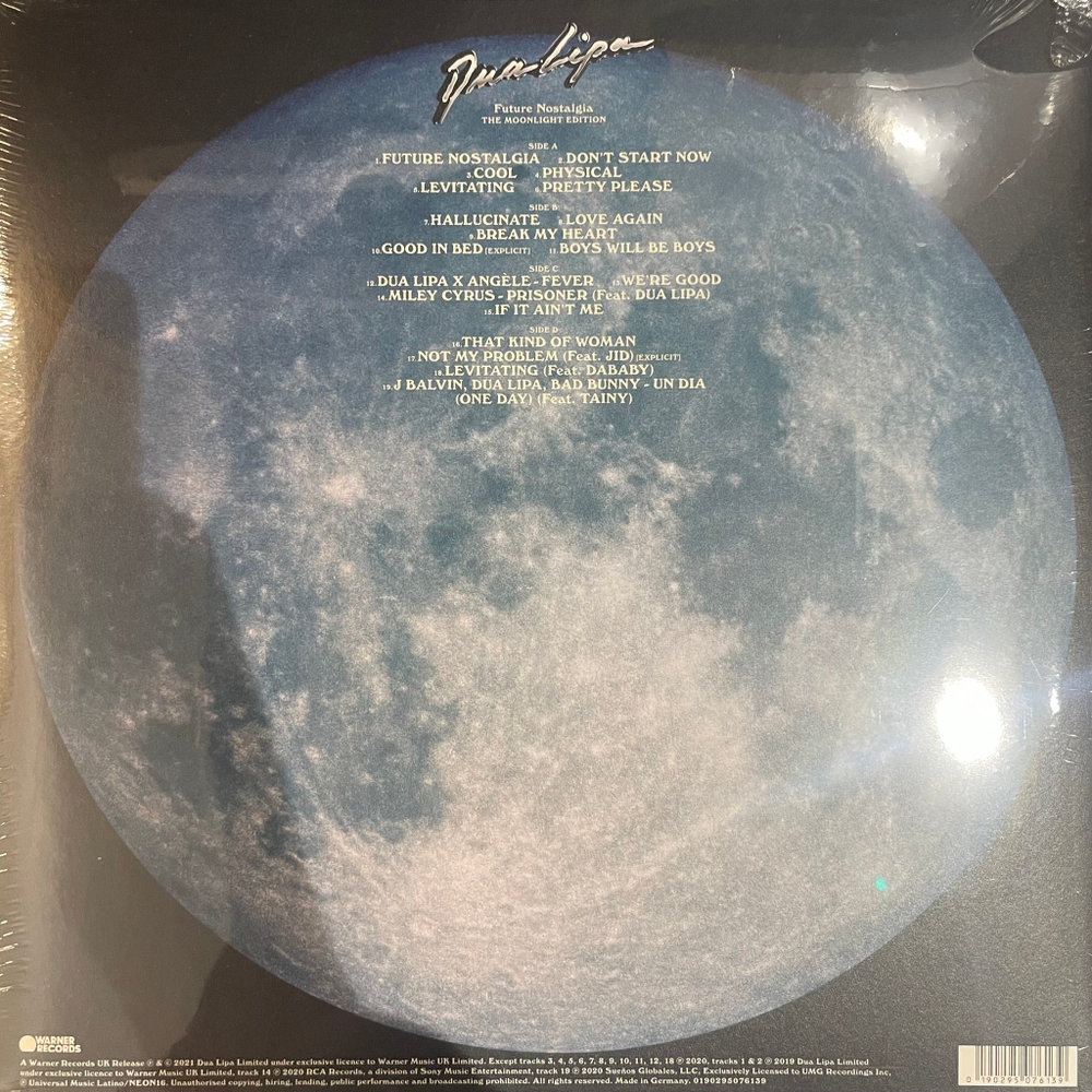 Виниловая пластинка Dua Lipa ‎– Future Nostalgia (The Moonlight Edition) 2LP