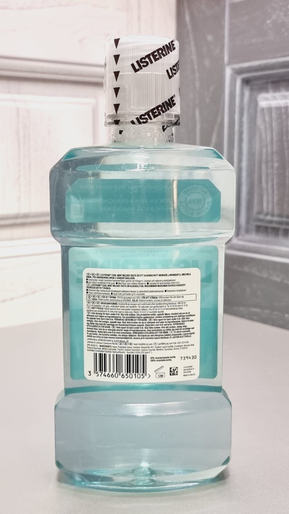 LISTERINE ополаскиватель для полости рта COOL MINT без спирта 500 мл (Франция)