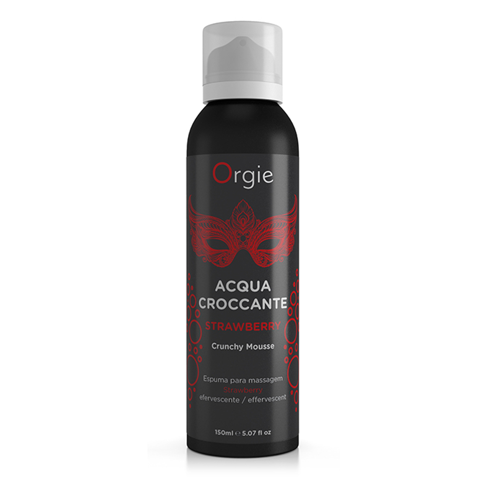 Хрустящая пенка для массажа с ароматом клубники Orgie Acqua Croccante Strawberry 150мл