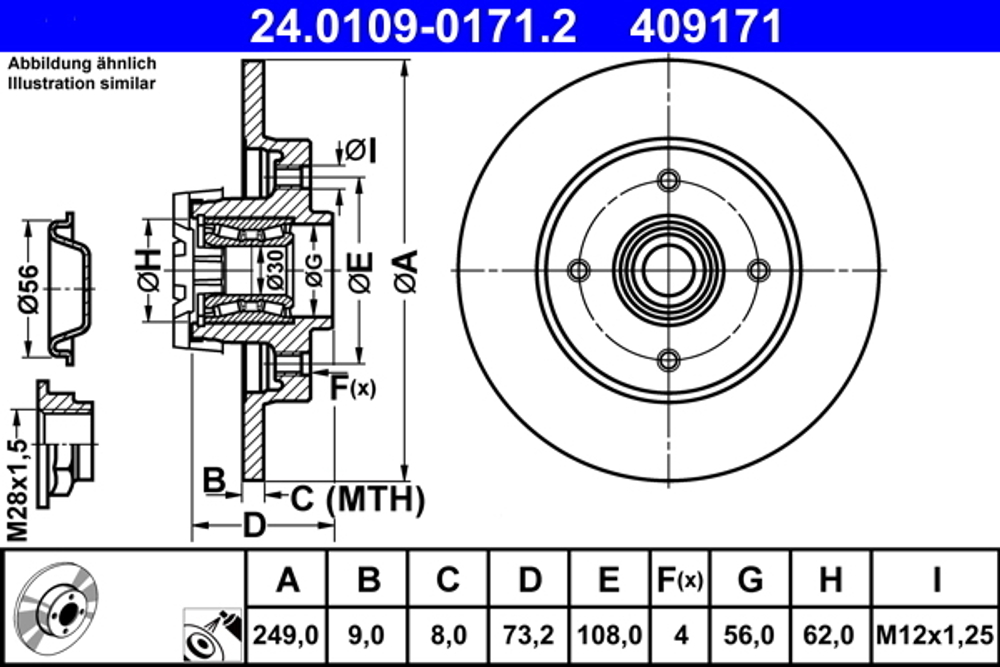 ATE - 24010901712-ATE - Brake Disc