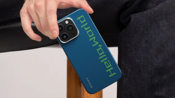 Чехол Pitaka Tactile Woven (Lumintex Edition) для iPhone 16 Pro, Привет Мир | Hello World