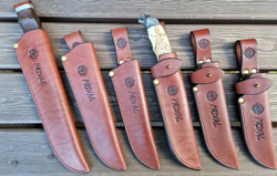 Ножны-чехол для ножа кожаный с гардой Prival НГ-1  Premium,  для клинка до 135х45мм
