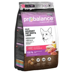 Уценка! Срок 27.08.26/ Сухой корм ProBalance Gourmet diet Adult для взрослых собак с говядиной и ягненком