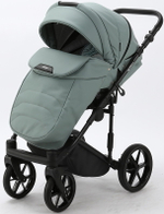 Детская коляска Adamex Zico Deluxe 3 в 1 Z-SA20 СЕР-ЗЕЛЕН.КОЖА
