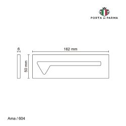 Ручка на планке PORTA DI PARMA Ama PVD золото