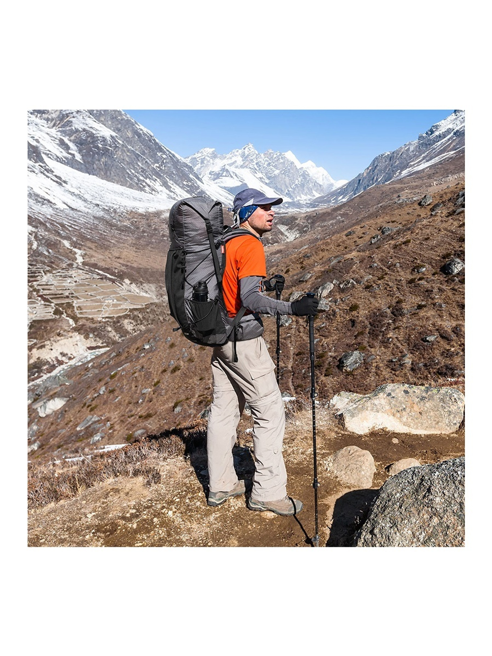 Рюкзак туристический Naturehike 60+5 л, черный