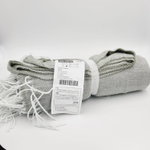 Плед IKEA HOLMVI серо-зеленый с бахромой, 120х160 см