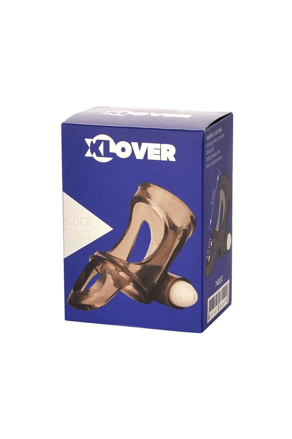 Дымчатая насадка на пенис Toyfa XLover с вибропулей (Цвет: дымчатый)