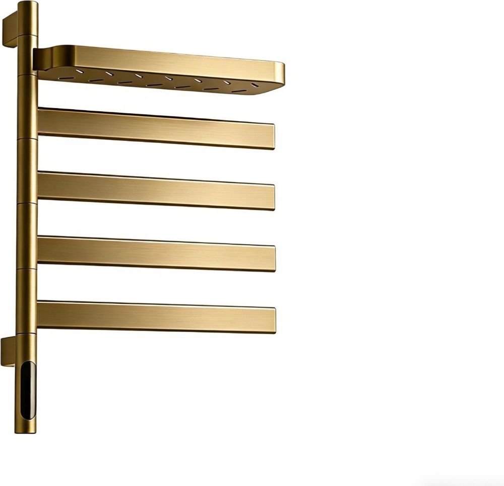 Полотенцесушитель электрический Rein Flexi Cube Brushed Gold 730*450*97 мм