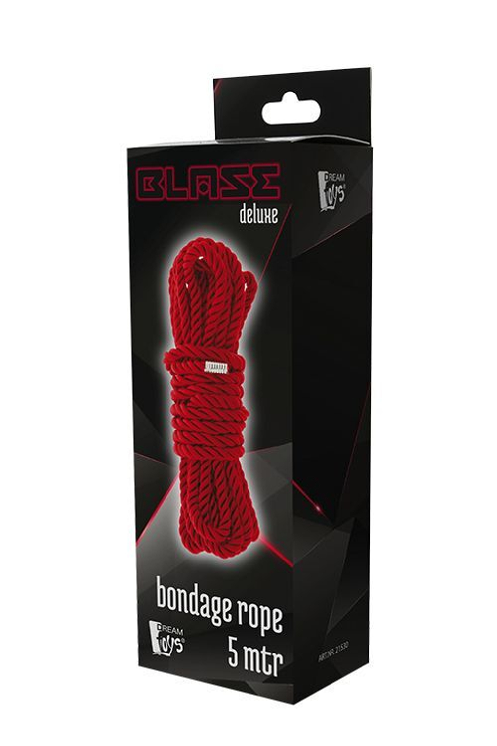 Красная веревка для шибари Deluxe Bondage Rope - 5 м. (Цвет: красный)