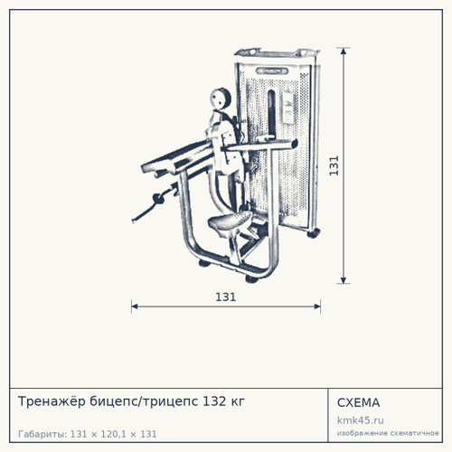 Тренажёр бицепс/трицепс 132 кг — от 181 000 ₽