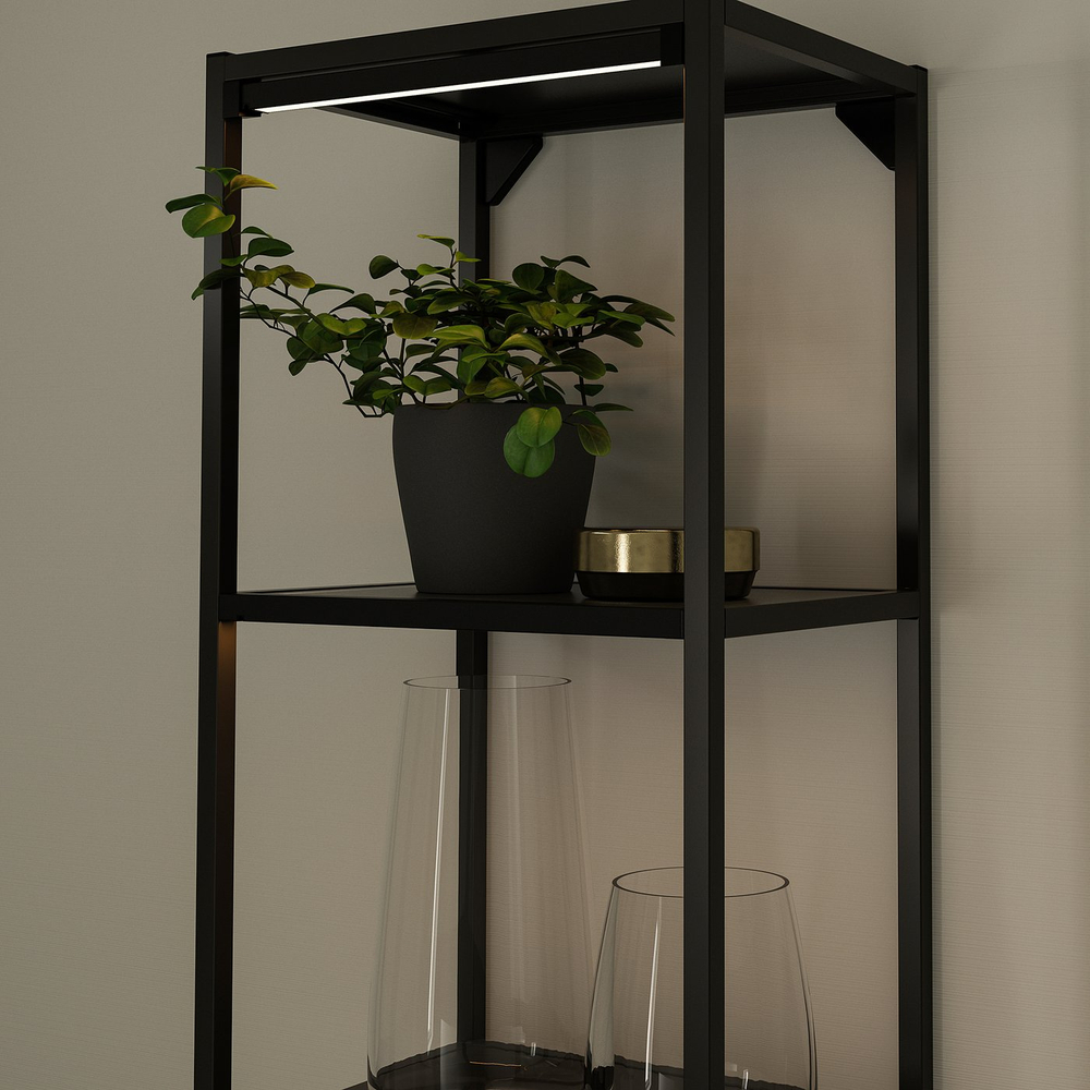 IKEA SKYDRAG  (ИКЕА СКИДРАГ)  -  Светодиодная лента для столешницы/шкафа с датчиком - с регулировкой яркости антрацит 60 см