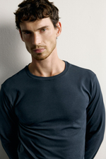 НАБОР ИЗ 3 БАЗОВЫХ ФУТБОЛОК SLIM FIT С ДЛИННЫМИ РУКАВАМИ — ZARA