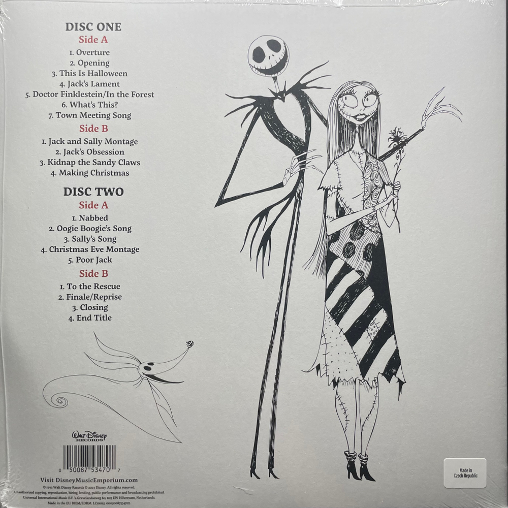 The Nightmare Before Christmas - Original Motion Picture Soundtrack 2LP (Европа 2023г.) Zoetrope