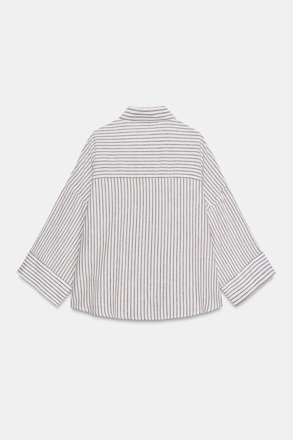 РУБАШКА В ПОЛОСКУ ИЗ ЛЬНА — ZARA