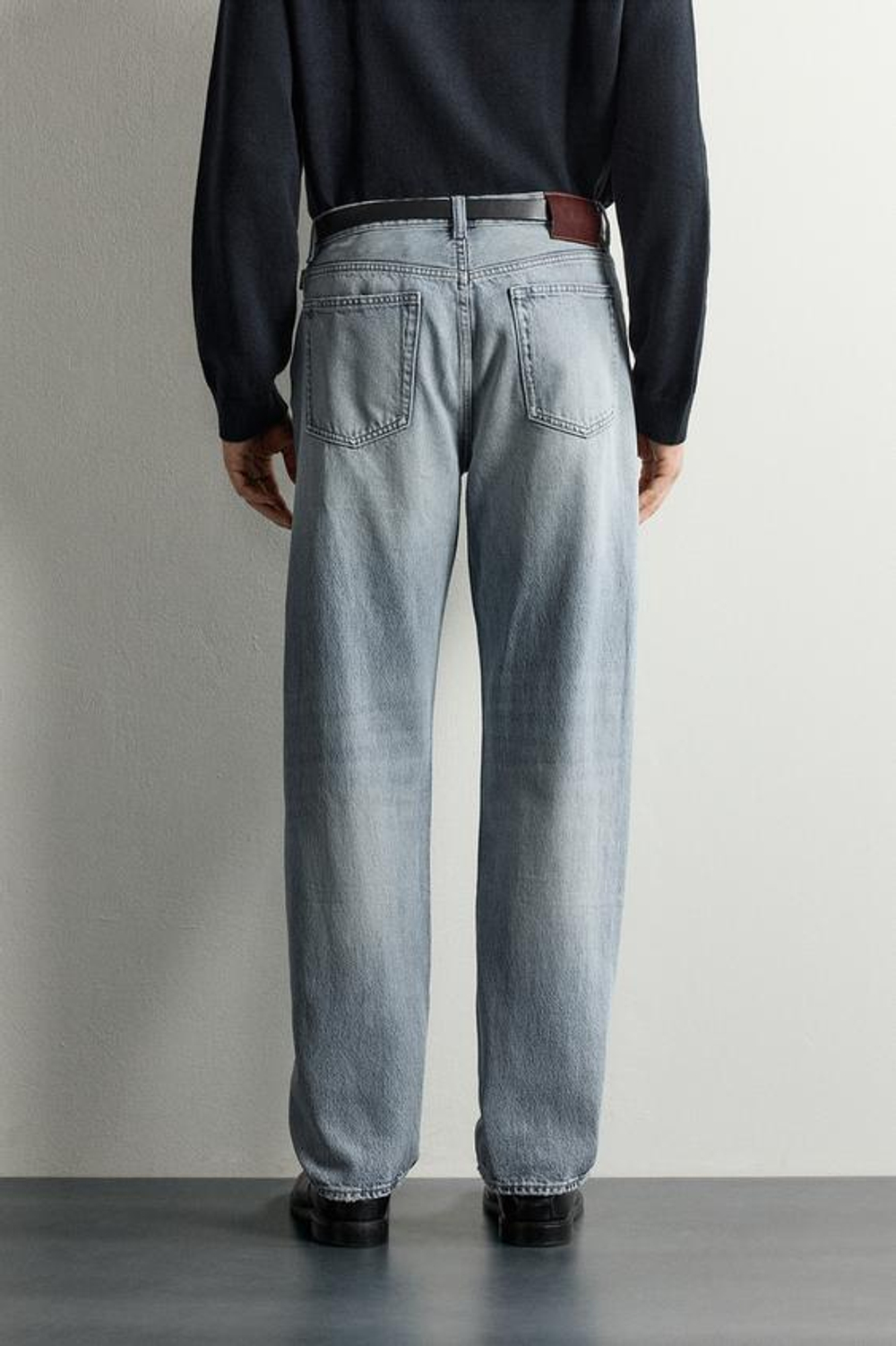 ZARA ДЖИНСЫ STRAIGHT FIT УДЛИНЕННЫЕ, СИНИЙ