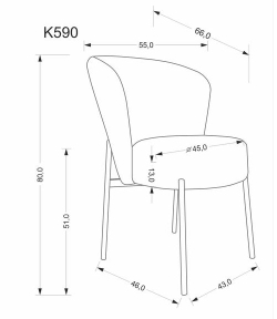Стул HALMAR K590 оливковый/черный