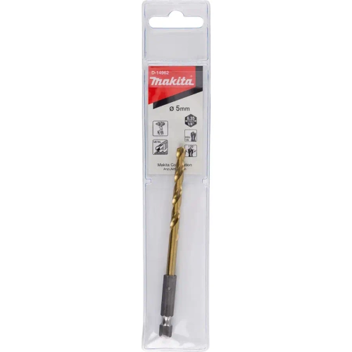 Сверло по металлу 5x52x106 мм HSS-TiN, 1/4" Makita D-14962