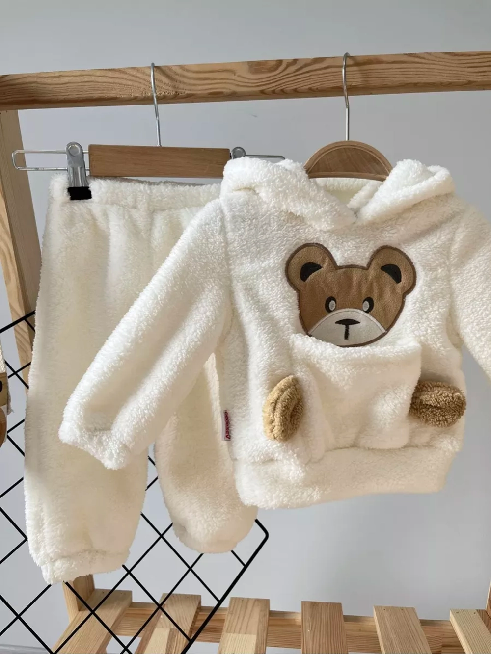 Костюм детский теплый с начесом махровый с капюшоном