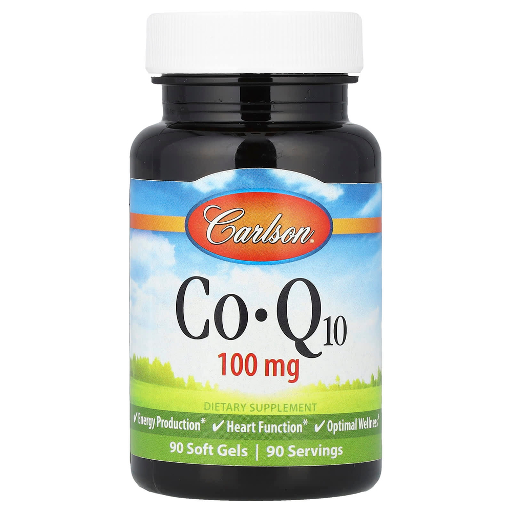 Carlson, CoQ10, 100 мг, 90 мягких таблеток