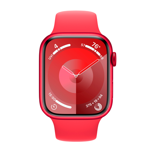 Умные часы Apple Watch Series 9 GPS, 45mm, Aluminium Case with Sport Band S/M, Red (Красный)