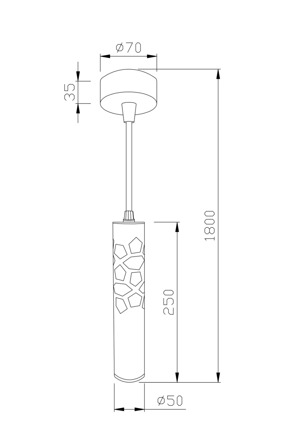 Подвесной светильник Technical P037PL-L11B4K