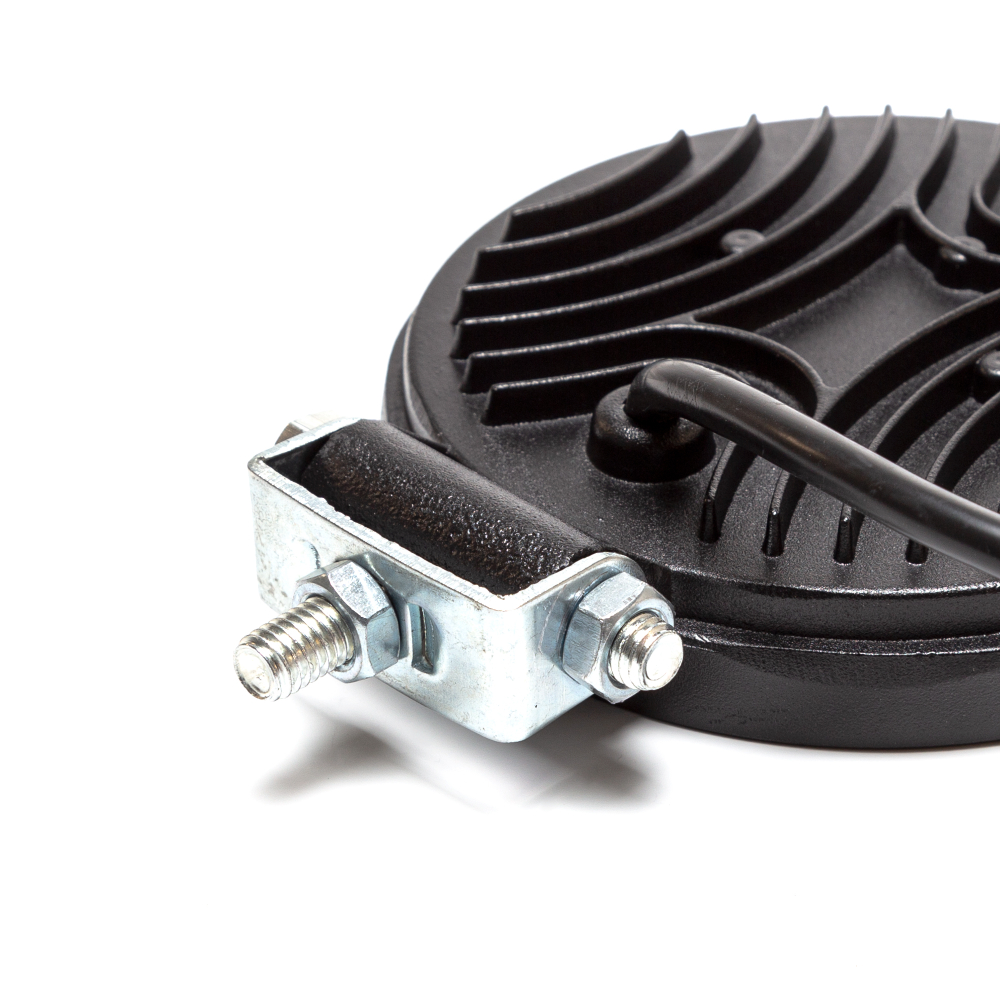 AE27R-9LED-28HC Фара светодиодная дополнительная, круглая SLIM 115х28х142, направленный свет, 9 диодов, крепление по центру, 27 Вт, 10-30 В
