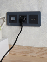 BRITE Розетка USB A+A 5В 3,1А РЮ10-1-БрГ графит IEK