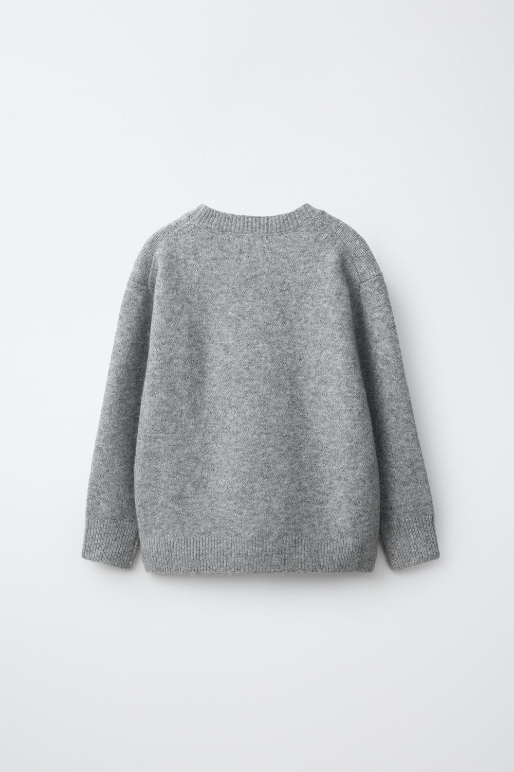 ZARA ОДНОТОННЫЙ СВИТЕР, СЕРЫЙ