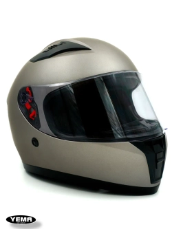 Шлема на мотоцикл серый матовый с визором