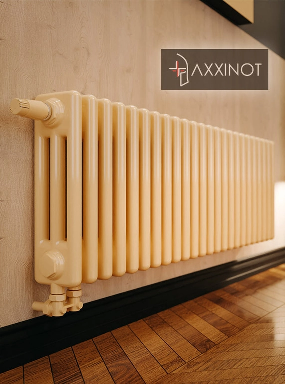 Axxinot Sentir 3037 - трехтрубный трубчатый радиатор высотой 370 мм, нижнее подключение с термовентилем