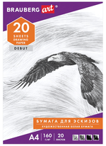 Папка для рисования А4 20л. "Орел" 160 г/м2 (BRAUBERG)
